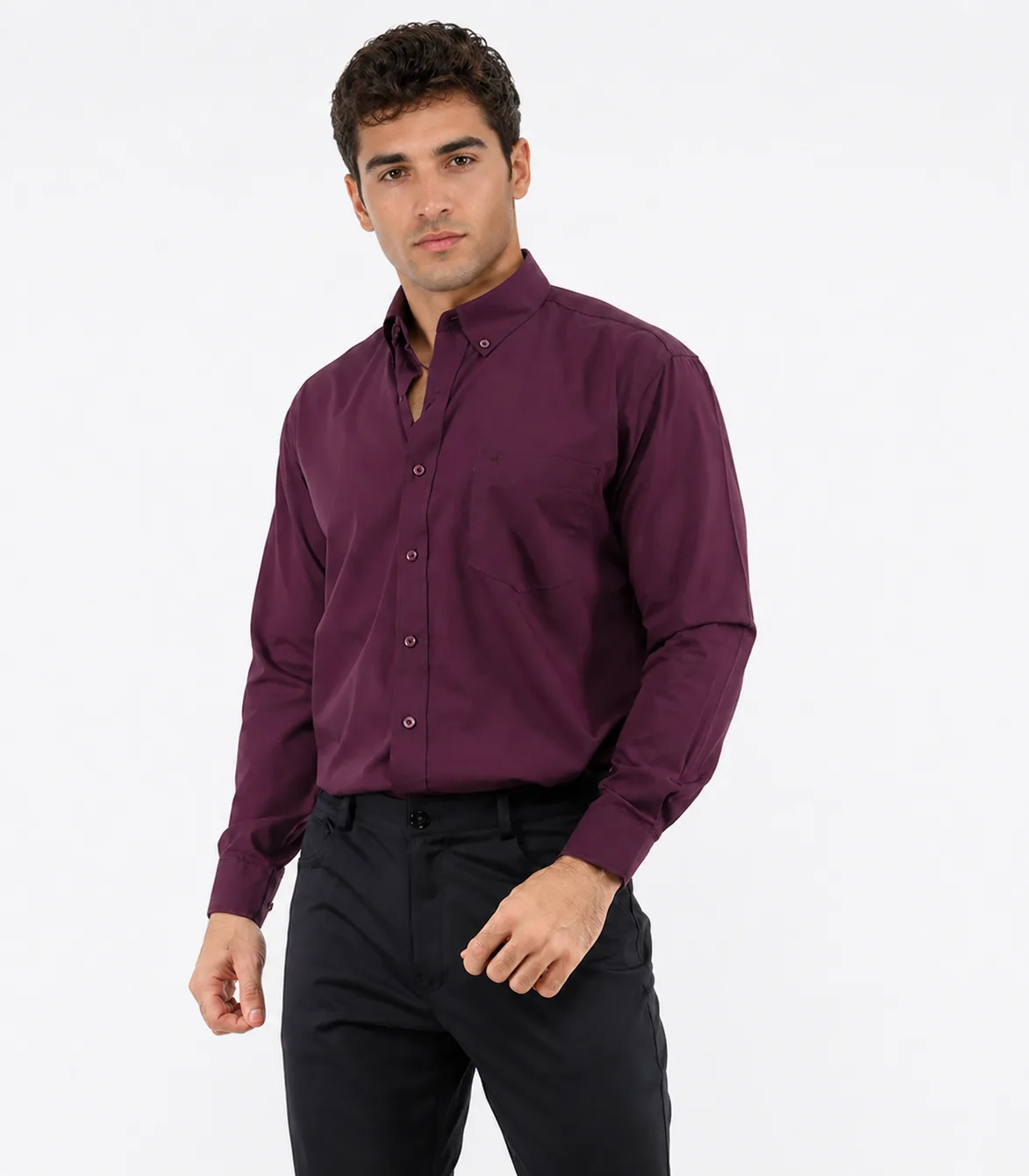 Camisa formal manga larga classic fit