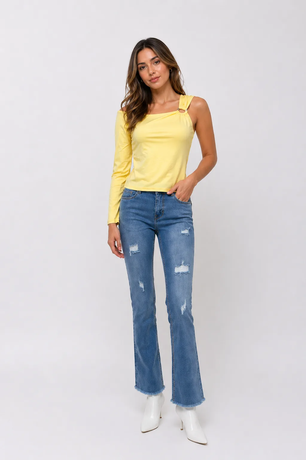 Jeans bootcut rotos