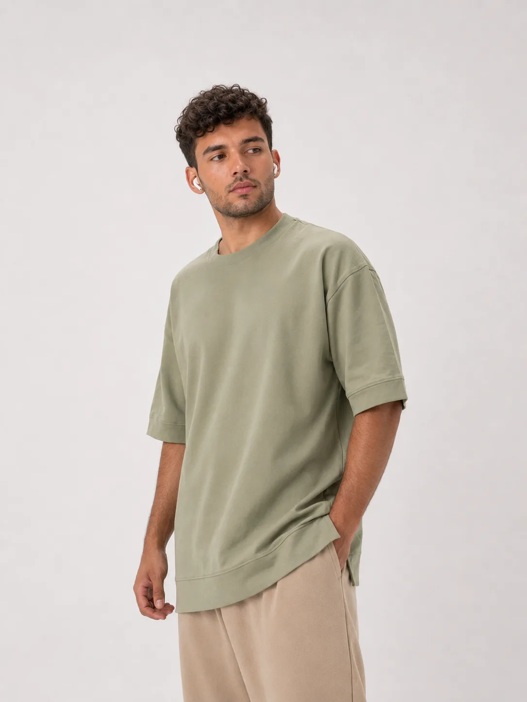 Camiseta básica oversize manga corta