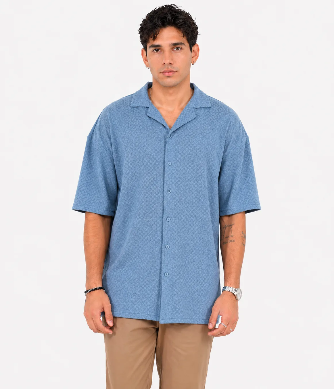 Camisa oversize texturizada