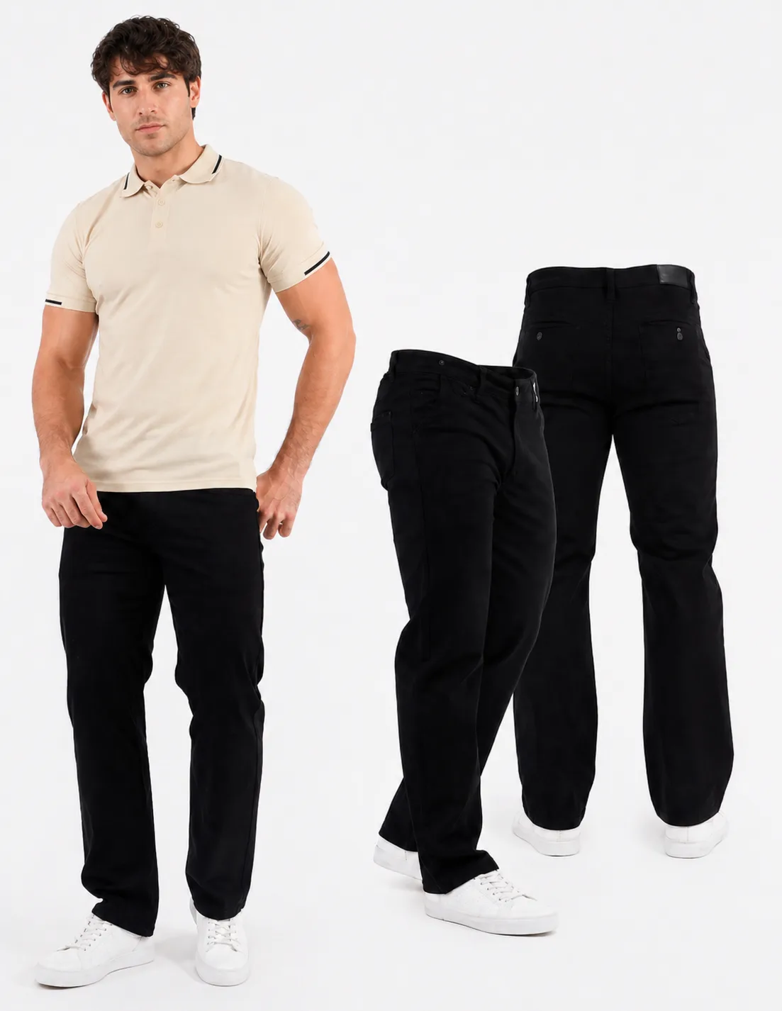 Pantalón twill straight stretch