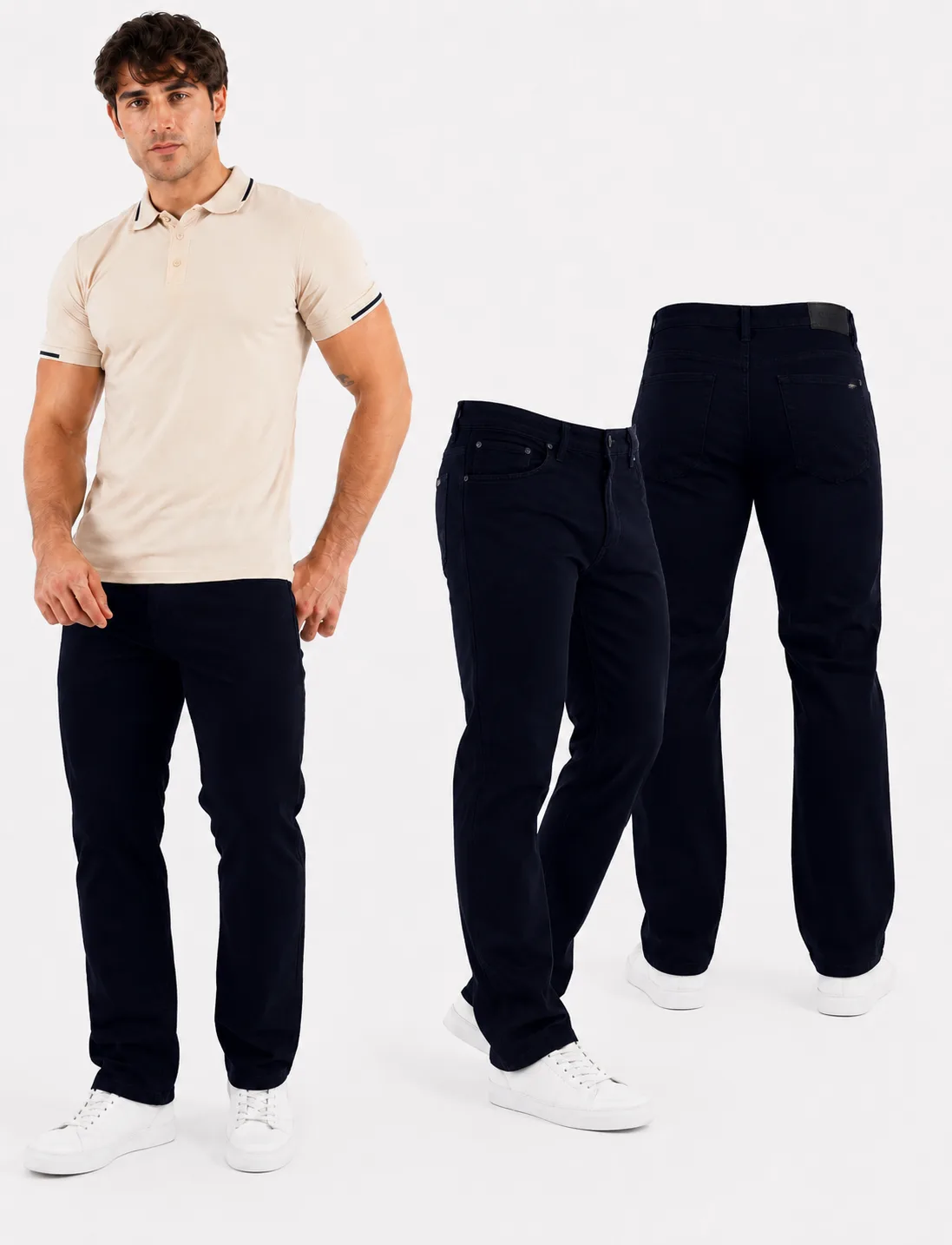 Pantalón twill straight stretch