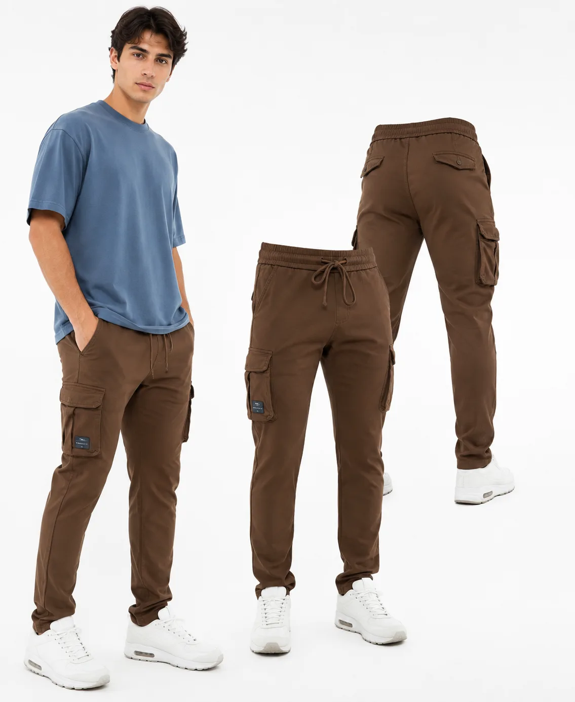 FUNK jogger cargo en marrón