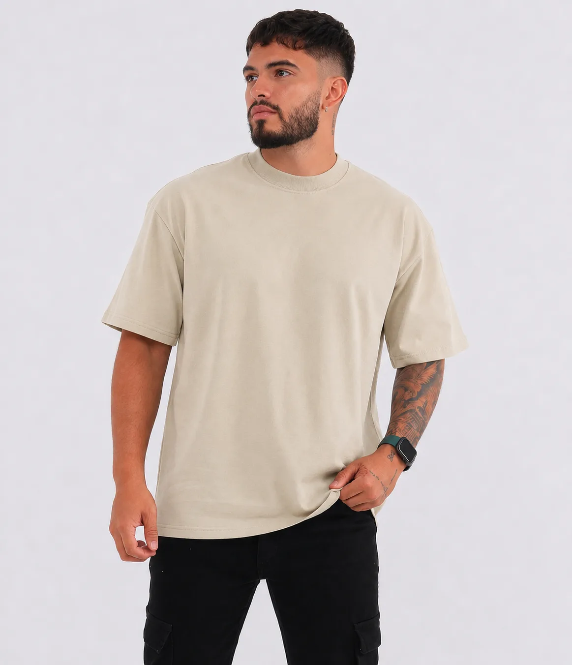 Camiseta básica oversize manga corta