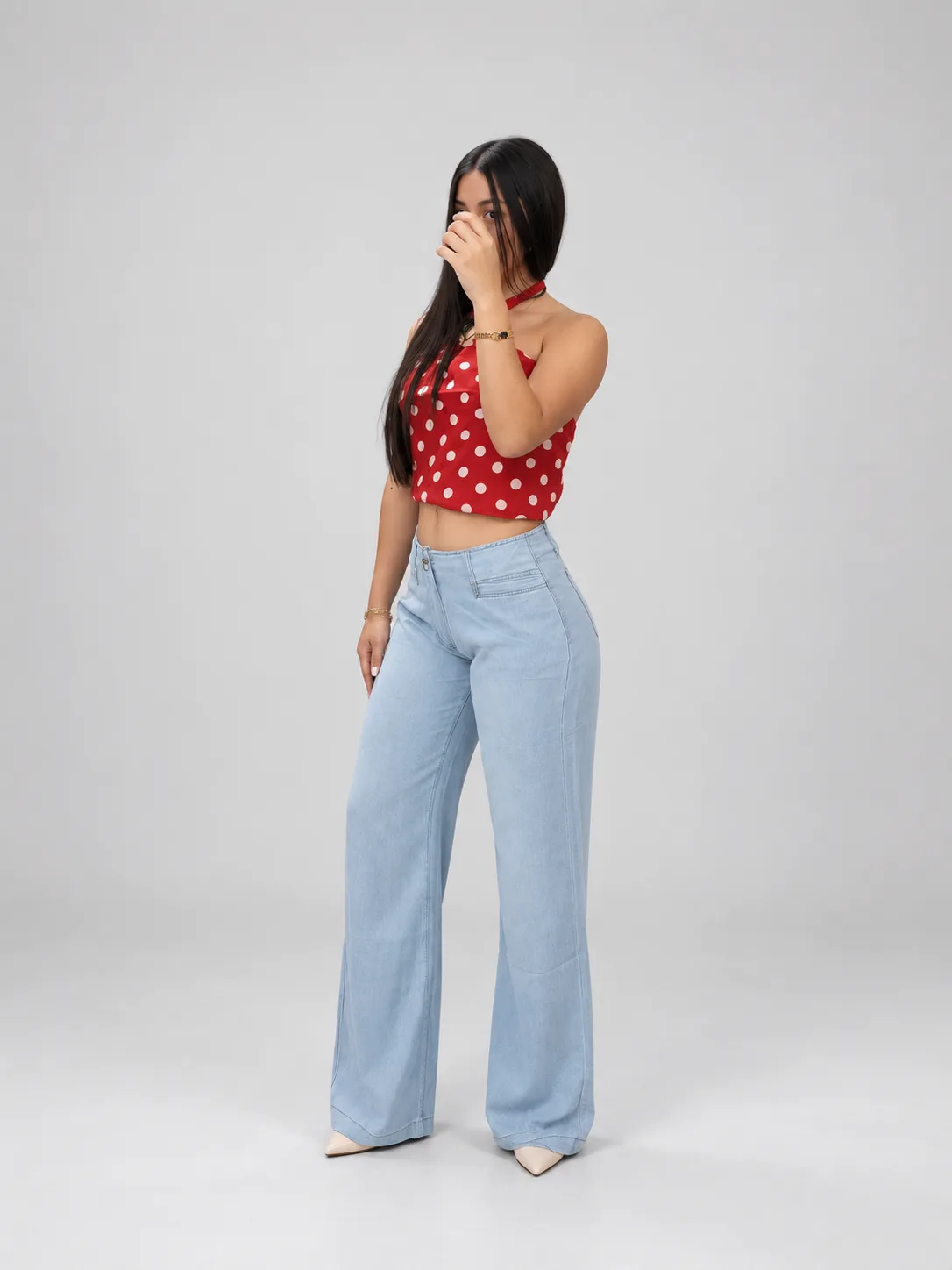 Salvaje jeans flare en azul claro