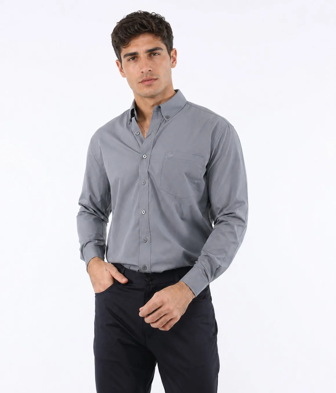 Camisa formal manga larga classic fit