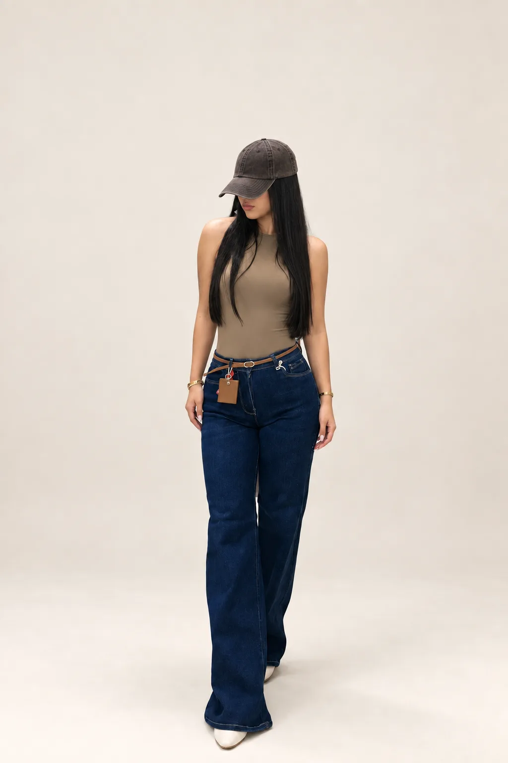 Salvaje jeans wide leg en azul oscuro