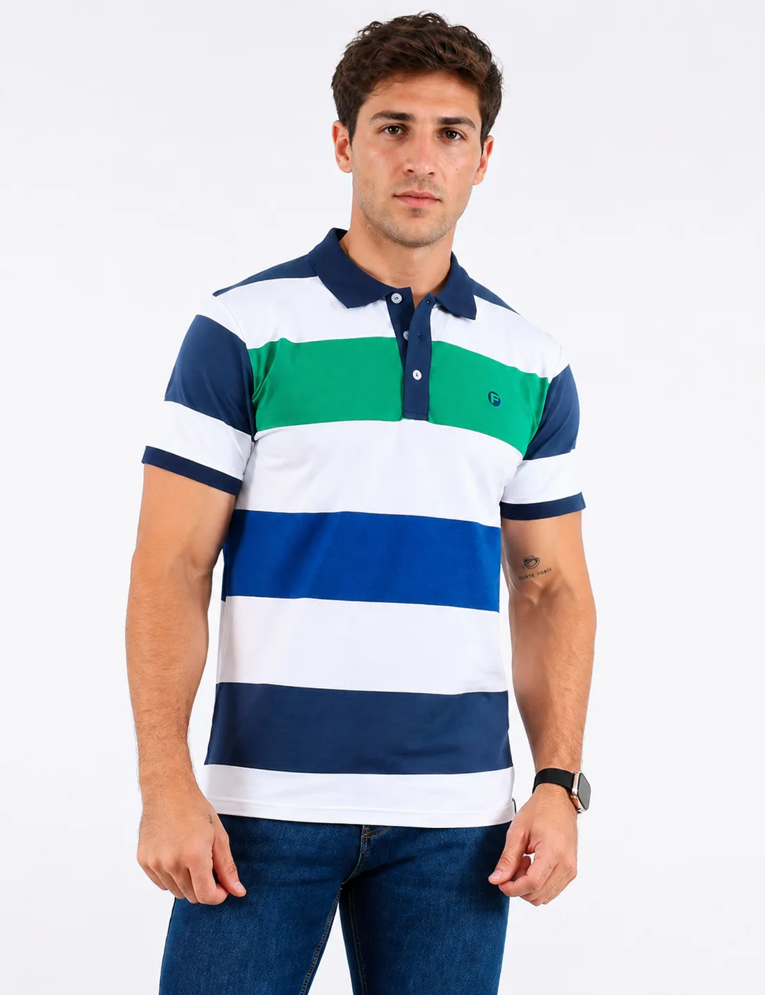 Polo stretch rayado