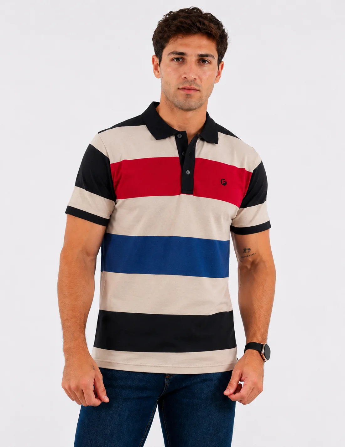 Polo stretch rayado